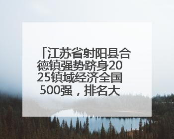 江苏省射阳县合德镇强势跻身2025镇域经济全国500强，排名大幅跃升