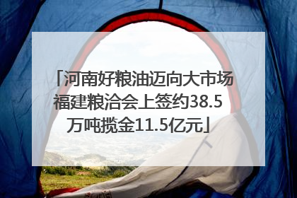 河南好粮油迈向大市场 福建粮洽会上签约38.5万吨揽金11.5亿元