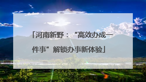 河南新野：“高效办成一件事”解锁办事新体验