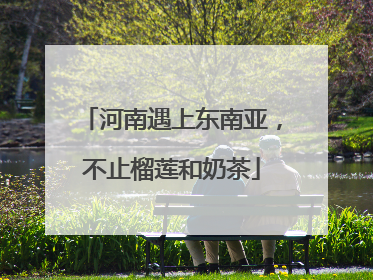 河南遇上东南亚，不止榴莲和奶茶