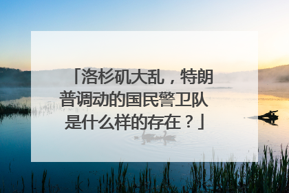 洛杉矶大乱，特朗普调动的国民警卫队是什么样的存在？