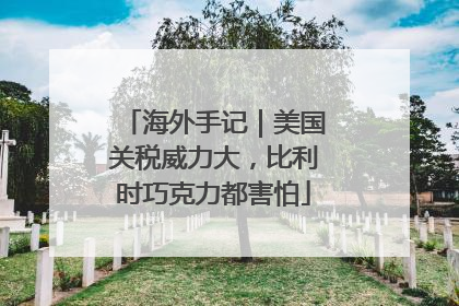 海外手记｜美国关税威力大，比利时巧克力都害怕