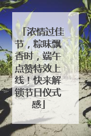 浓情过佳节，粽味飘香时，端午点赞特效上线！快来解锁节日仪式感
