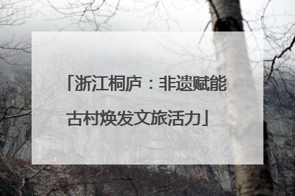 浙江桐庐：非遗赋能古村焕发文旅活力