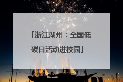 浙江湖州：全国低碳日活动进校园