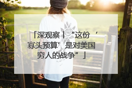 深观察丨“这份‘寡头预算’是对美国穷人的战争”