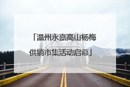 温州永嘉高山杨梅供销市集活动启幕