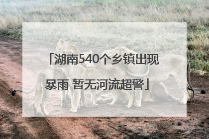 湖南540个乡镇出现暴雨 暂无河流超警
