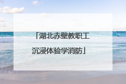 湖北赤壁教职工沉浸体验学消防