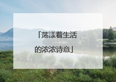 荡漾着生活的浓浓诗意