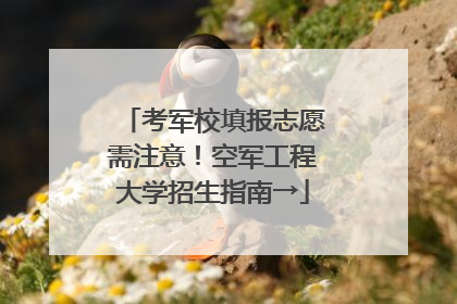 考军校填报志愿需注意！空军工程大学招生指南→