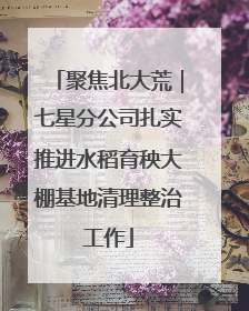 聚焦北大荒｜七星分公司扎实推进水稻育秧大棚基地清理整治工作