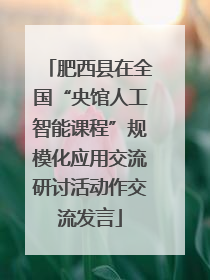 肥西县在全国“央馆人工智能课程”规模化应用交流研讨活动作交流发言
