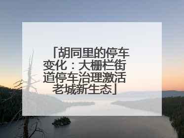 胡同里的停车变化：大栅栏街道停车治理激活老城新生态
