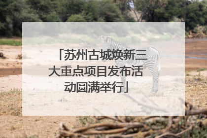 苏州古城焕新三大重点项目发布活动圆满举行