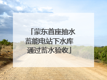 蒙东首座抽水蓄能电站下水库通过蓄水验收