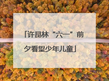 许昆林“六一”前夕看望少年儿童