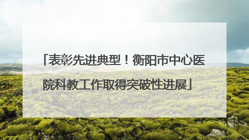 表彰先进典型！衡阳市中心医院科教工作取得突破性进展