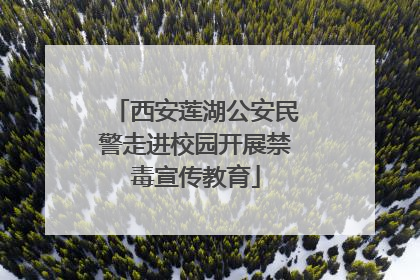 西安莲湖公安民警走进校园开展禁毒宣传教育