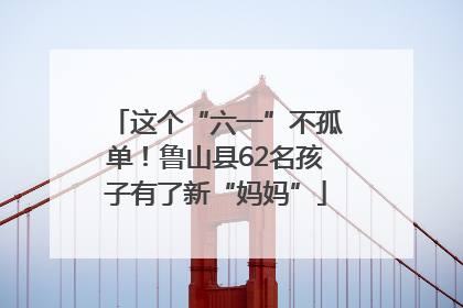 这个“六一”不孤单！鲁山县62名孩子有了新“妈妈”