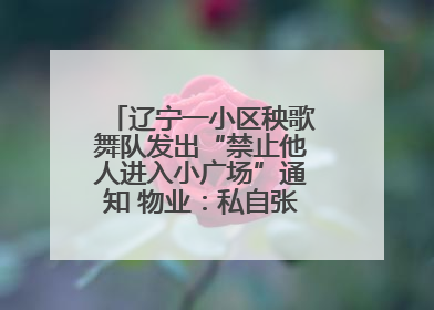 辽宁一小区秧歌舞队发出“禁止他人进入小广场”通知 物业：私自张贴，已撤掉