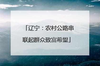 辽宁：农村公路串联起群众致富希望