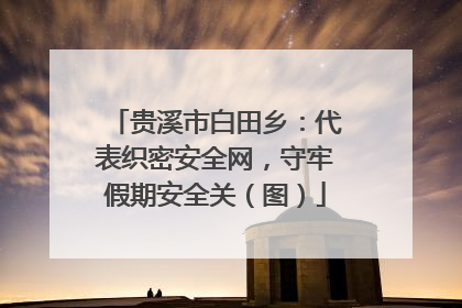 贵溪市白田乡：代表织密安全网，守牢假期安全关（图）