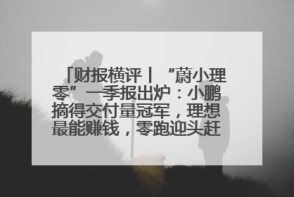 财报横评丨“蔚小理零”一季报出炉：小鹏摘得交付量冠军，理想最能赚钱，零跑迎头赶上，蔚来还在调整