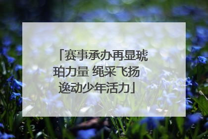 赛事承办再显琥珀力量 绳采飞扬逸动少年活力