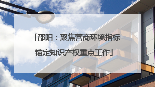 邵阳：聚焦营商环境指标 锚定知识产权重点工作