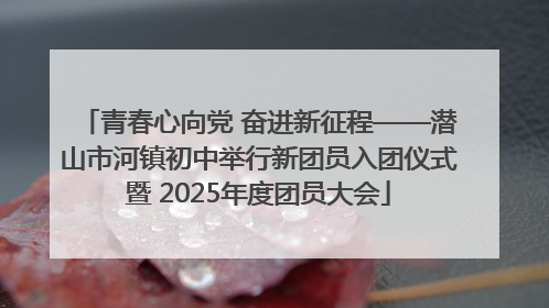 青春心向党 奋进新征程——潜山市河镇初中举行新团员入团仪式暨 2025年度团员大会