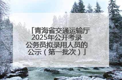 青海省交通运输厅2025年公开考录公务员拟录用人员的公示（第一批次）