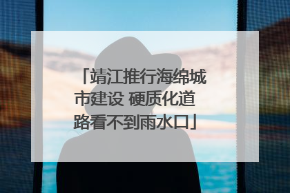 靖江推行海绵城市建设 硬质化道路看不到雨水口