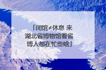 闭馆≠休息 来湖北省博物馆看省博人都在忙些啥