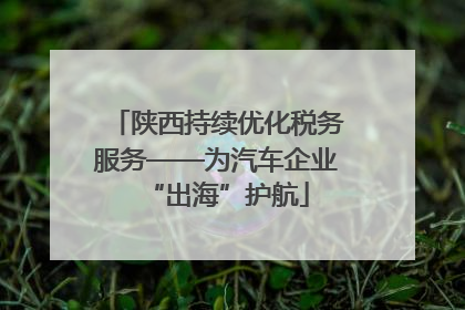 陕西持续优化税务服务——为汽车企业“出海”护航