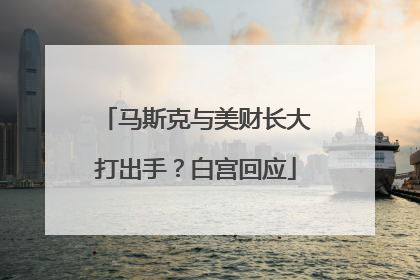 马斯克与美财长大打出手？白宫回应