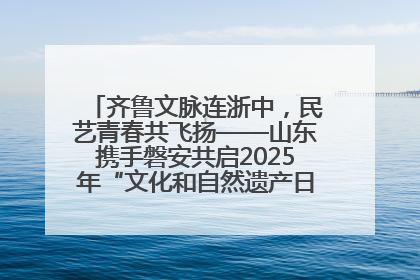 齐鲁文脉连浙中，民艺青春共飞扬——山东携手磐安共启2025年“文化和自然遗产日”系列活动