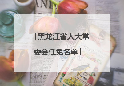 黑龙江省人大常委会任免名单