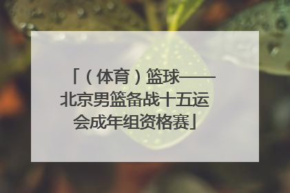 （体育）篮球——北京男篮备战十五运会成年组资格赛