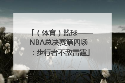 （体育）篮球——NBA总决赛第四场：步行者不敌雷霆