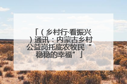 （乡村行·看振兴）通讯：内蒙古乡村公益岗托底农牧民“稳稳的幸福”