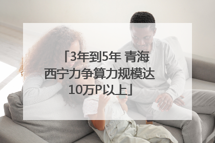 3年到5年 青海西宁力争算力规模达10万P以上