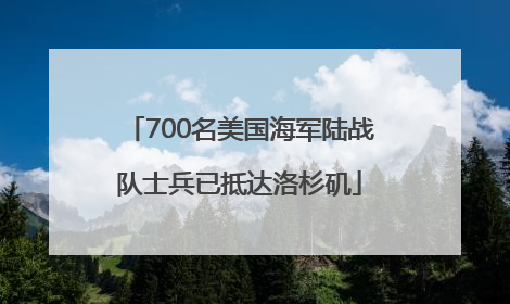 700名美国海军陆战队士兵已抵达洛杉矶