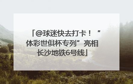 @球迷快去打卡！“体彩世俱杯专列”亮相长沙地铁6号线