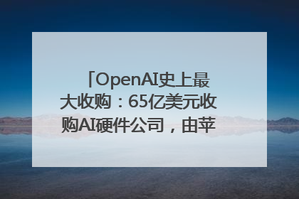 OpenAI史上最大收购：65亿美元收购AI硬件公司，由苹果前设计总监创办