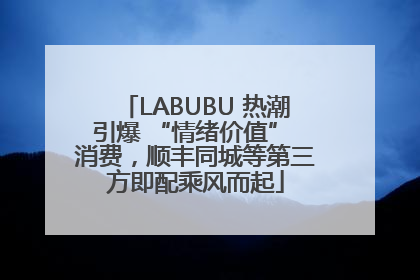 LABUBU 热潮引爆 “情绪价值” 消费，顺丰同城等第三方即配乘风而起