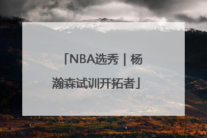 NBA选秀｜杨瀚森试训开拓者